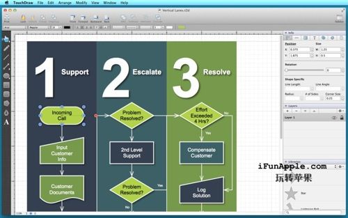 TouchDraw 1.5.2 for Mac 破解版下载 – Mac上强大的流程图、建筑图纸等矢量图绘制工具